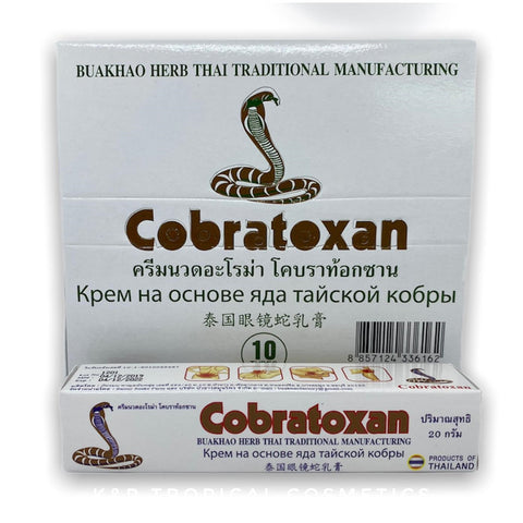 Buakhao Herb Thai Traditional Manufacturing Cobratoxan Cream 20 g.*10 pcs., Крем "Кобратоксан" 20 гр.*10 шт.