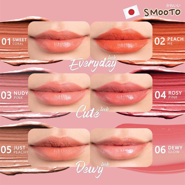 Smooto Dewy Mix & Match Velvet Lip (No.1, 2 Everyday Look) 1,5 g +1,5 g, Бархатная губная помада "Сочный микс" (оттенки 1 и 2) 1,5 гр. + 1,5 гр.