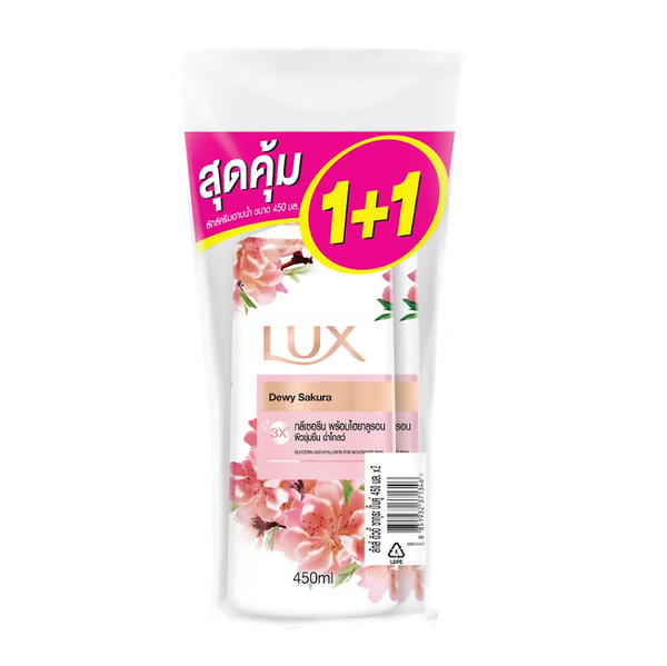 LUX Dewy Sakura Shower Cream 450 ml.*2 pcs., Крем для душа с ароматом сакуры 2 шт.*450 мл.