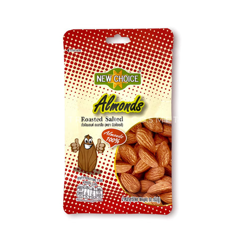 Goody New Choice Almonds Roasted Salted 50 g., Миндаль жареный соленый  в фабричной потребительской упаковке 50 гр.