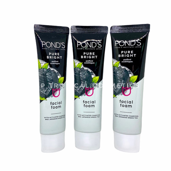 POND’S Pure White Pollution D-TOXX with Activated Charcoal and Japanese Green Tea Facial Foam 15 ml*3 pcs., Пенка для умывания с древесным углем и японским зеленым чаем для глубокого очищения кожи 15 мл*3 шт.