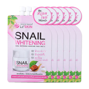 Le'SKIN Snail Whitening Cream 8 g.*6 pcs., Крем для лица с муцином улитки "Отбеливание и омоложение" 8 мл.*6 шт.