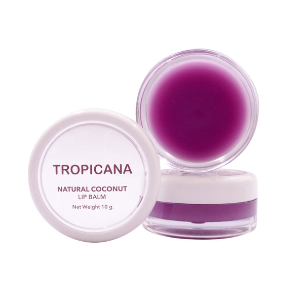 Tropicana Natural Lip Balm 10 g., Натуральный питательный бальзам для губ с кокосовым маслом и фруктовыми экстрактами в ас-те 10 гр.