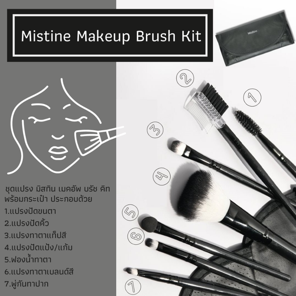 Mistine Makeup Brush Kit Набор кистей для макияжа