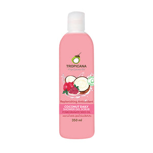 Tropicana Coconut Daily Shower Gel Scrub Pomegranate Seed Oil 350 ml., Кокосовый гель-скраб для душа с маслом семян граната 350 мл.