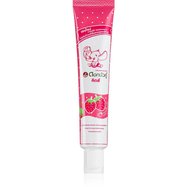 Twin Lotus Dok Bua Ku Kids Herbal Toothpaste Strawberry Flavour 35 g., Детская зубная паста со вкусом клубники 35 гр.