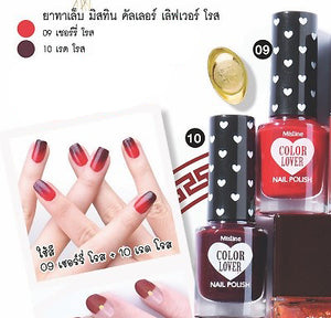 Mistine Color Lover Nail Polish 6 ml., Декоративный лак для ногтей "Любитель цвета" 6 мл.
