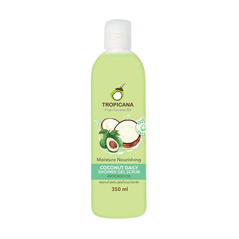 Tropicana Coconut Daily Shower Gel Scrub Avocado Oil 350 ml., Кокосовый гель-скраб для душа с маслом авокадо 350 мл.
