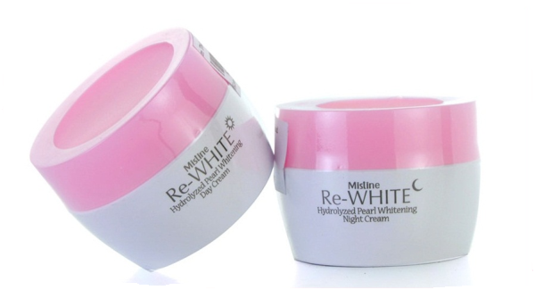 Mistine Re-WHITE Hydrolyzed Pearl Whitening Cream 30 g., Отбеливающий крем для лица Re-WHITE с жемчугом и коллагеном 30 гр.