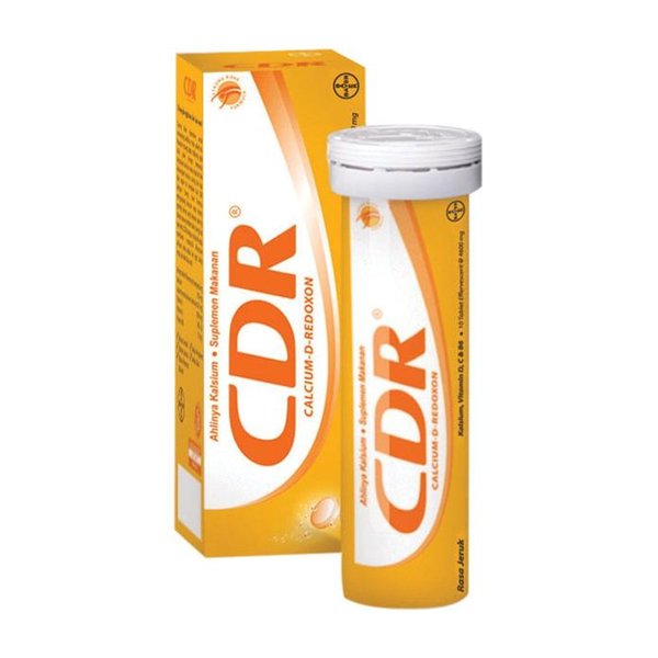 BAYER CDR Calcium-D-Redoxion for Strong Bones Orange flavor 15 Effervescent Tablets Шипучие таблетки – Витаминный комплекс кальция и витаминов С, D и В6 15 табл.