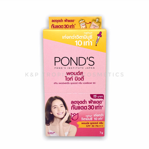 POND'S White Beauty Skin Perfecting Super Cream SPF 30 PA+++ 7 g.*6 pcs., Дневной крем «Совершенство кожи» с защитой SPF 30 PA+++, 7 гр.*6 шт.