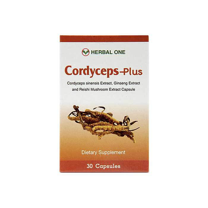 Herbal One Cordyceps Plus Capsule 30 caps., Кордицепс-плюс с женьшенем и линчжи общеукрепляющие 30 капсул