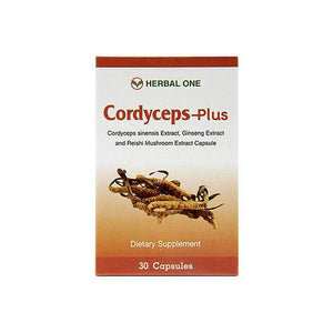 Herbal One Cordyceps Plus Capsule 30 caps., Кордицепс-плюс с женьшенем и линчжи общеукрепляющие 30 капсул