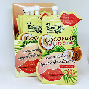 Bio Way Coconut Soft Lip Scrub 10 g.*6 pcs., Кокосовый скраб для губ на основе сахара 10 гр.*6 пак.