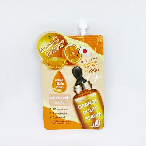 Mistine Orange Pulpy Serum 8 ml., Осветляющая и омолаживающая капсулированная сыворотка для лица с витамином С 8 мл.