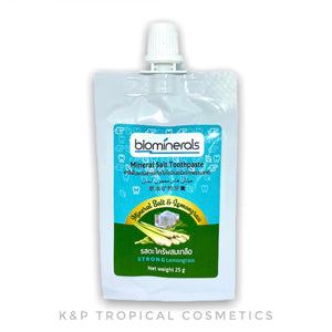 Biominerals Mineral Salt & Lemongrass Toothpaste 25 g., Минеральная соляная зубная паста с лемонграссом, восстанавливающая эмаль 25 гр.