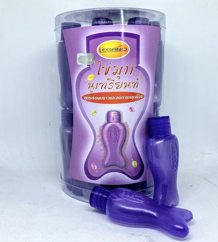 Legano Vitamins Hair Oil (purple fish) 24 pcs.*10 ml., Витаминное масло - несмываемый уход для кончиков волос: рост и блеск волос 24 шт*10 мл.