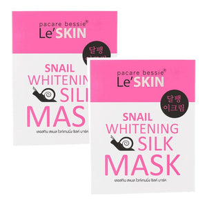 Le'SKIN Snail Whitening Silk Mask 25 g.*5 pcs., Шелковая тканевая маска с муцином улитки для сияния и восстановления кожи 25 гр.*5 шт.