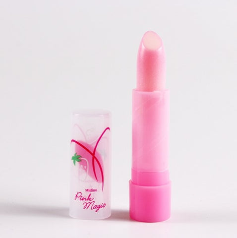 Mistine Pink Magic Strawberry Lipstick 3,7 g., Бальзам-помада для губ "Клубника" с проявляющимся розовым оттенком 3,7 гр.