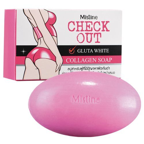 Mistine Check Out Gluta White Collagen Soap 70 g., Отбеливающее мыло для тела "Check Out" с глутатионом 70 гр.