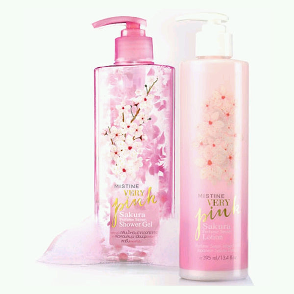 Mistine Very Pink Sakura Perfume Serum Shower Gel 400 ml., Гель для душа с ароматом сакуры 400 мл.
