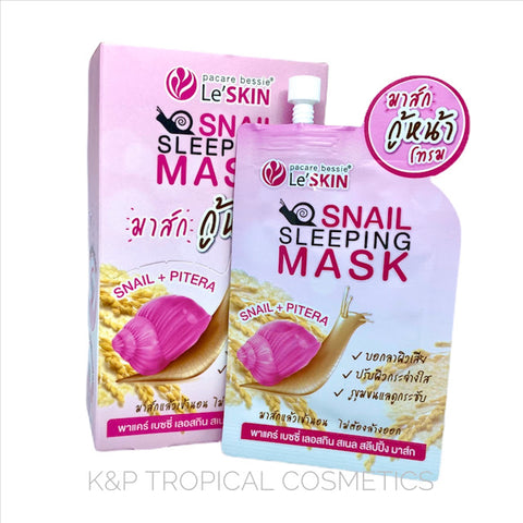 Le'SKIN Snail Sleeping Mask 8 g., Ночная маска для лица с муцином улитки 8 гр.