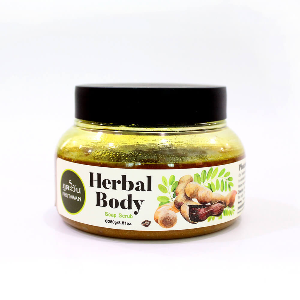 Phutawan Herbal Body Soap Scrub 250 g., Скраб для тела "Травяной" 250 гр.