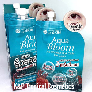 Le'SKIN Aqua Bloom Anti-Wrinkle And Dark Circle Eye Cream 8 ml.*6 pcs., Крем для глаз от морщин и темных кругов 8 мл.*6 пакетиков