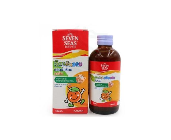 Seven Seas Multi-vitamin Syrup 120 ml., Мультивитаминный сироп со вкусом апельсина 120 мл.