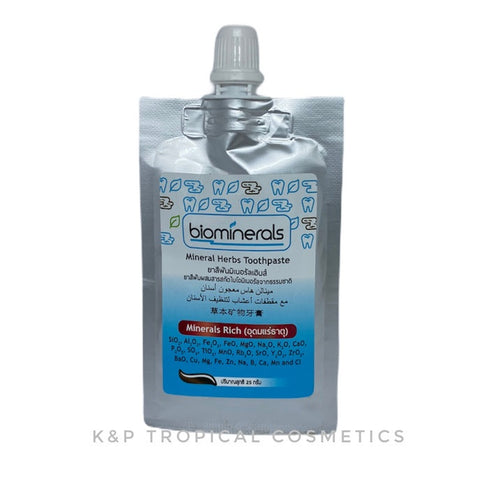 Biominerals Mineral herbal Toothpaste 25 g., Минеральная зубная паста, восстанавливающая эмаль 25 гр.
