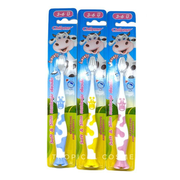 Chigour Toothbrush 3-6 Years Old Set 12 pcs., Зубная щетка с мягкой щетиной для детей 3-6 лет Набор 12 шт