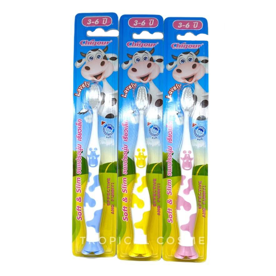 Chigour Toothbrush 3-6 Years Old., Зубная щетка с мягкой щетиной для детей 3-6 лет