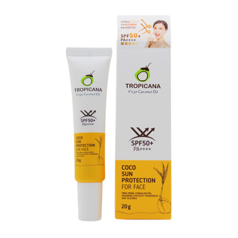 Tropicana Coco Sun Protection For Face SPF50+ PA++++20 g., Солнцезащитный крем для лица с кокосовым маслом SPF50+ PA++++ 20 гр.