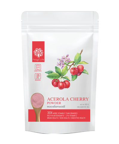 Feaga Life Dietary Supplement Acerola Cherry Powder 80 g., Органический порошок вишни ацеролы для укрепления иммунитета и молодости кожи 80 гр.