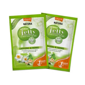 LOLANE Natura Jelly Treatment Argan Daffodil & Herbs 12 pcs.*30 ml, Маска-желе для волос «Экстракт нарцисса и травы» 12 шт.*30 мл