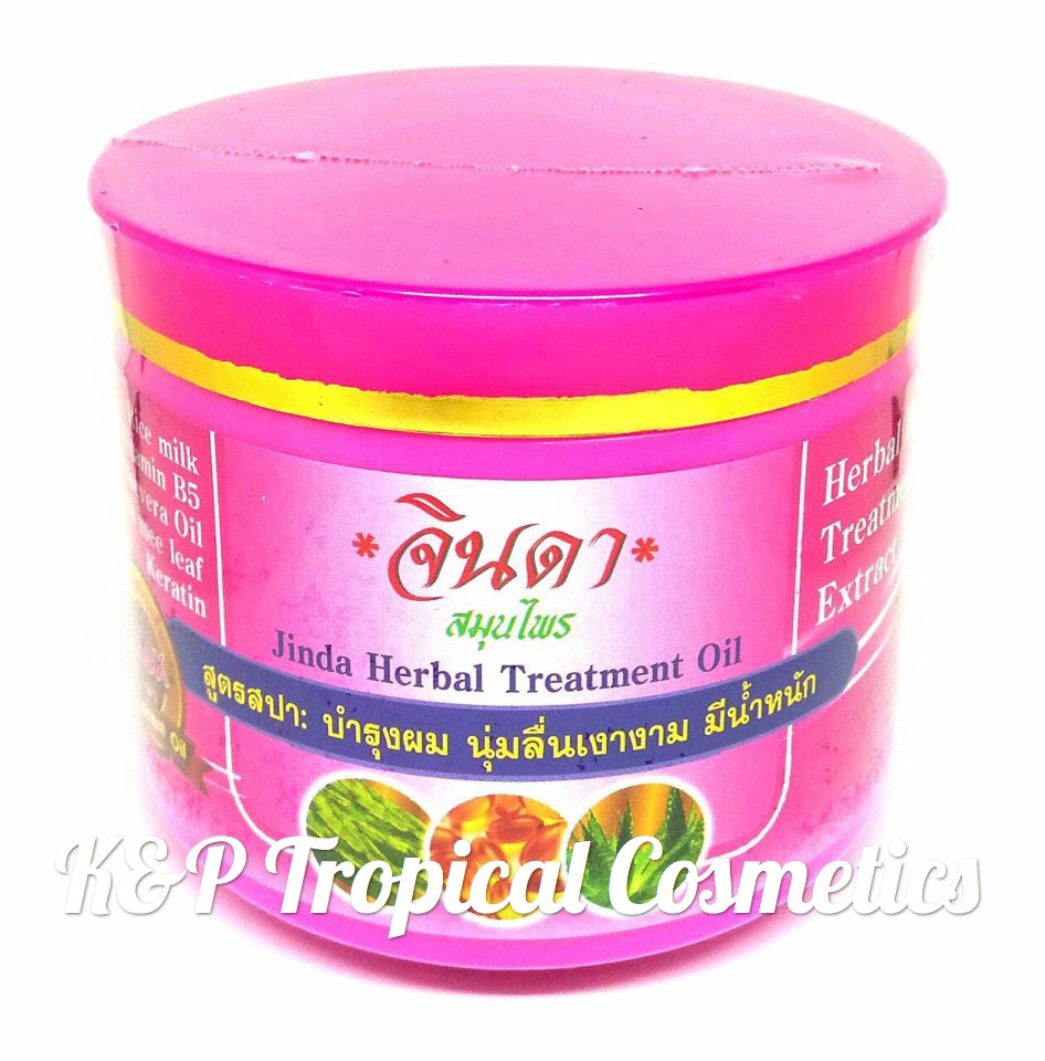 JINDA herbal treatment oil Jinda (Pink Pack) 400 g., Лечебная маска против ломкости и сечения волос 400 гр.