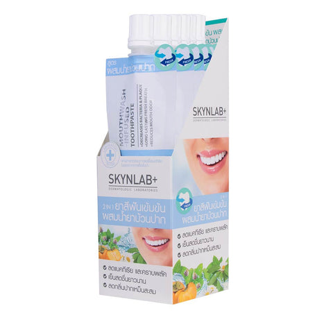 Karmart SKYNLAB+ Mouthwash-Infused Toothpaste 12 g.*6 pcs., Зубная паста Премиум 2 в 1, содержащая жидкость для полоскания рта 12 гр.*6 шт.