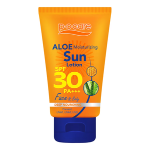 PO Care Aloe Moisturizing Sun Lotion SPF 30 PA+++ 120 ml., Солнцезащитный лосьон с Алоэ для лица и тела SPF 30 PA+++ 120 мл.