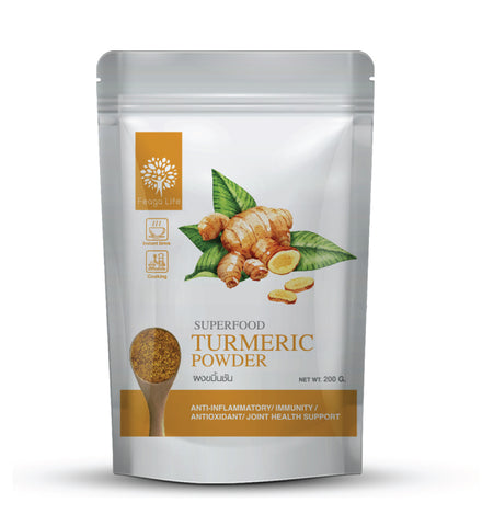 Feaga Life Dietary Supplement Turmeric Powder 200 g., Органический порошок куркумы для улучшения работы пищеварительной системы 200 гр.