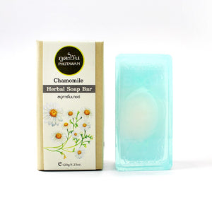 Phutawan Chamomile Herbal Soap Bar 120 g., Травяное мыло с экстрактом ромашки 120 гр.