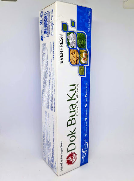 Twin Lotus Dok Bua Ku Everfresh Herbal Toothpaste 100 g., Травяная зубная паста с натуральными ингредиентами от 4 источников неприятного запаха 100 гр.