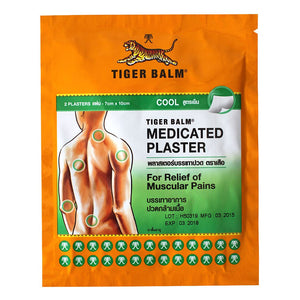 OLIC Tiger Balm Medicated Plaster Cool 14*10 cm., Охлаждающий обезболивающий тигровый пластырь 14*10 см.