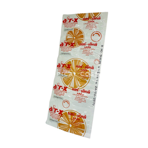 Air-X Simethicone 80 mg. Orange fravoured (Antiflatulence) 10 tablets, Тайское средство от метеоризма "Симетикон" со вкусом апельсина 10 таблеток
