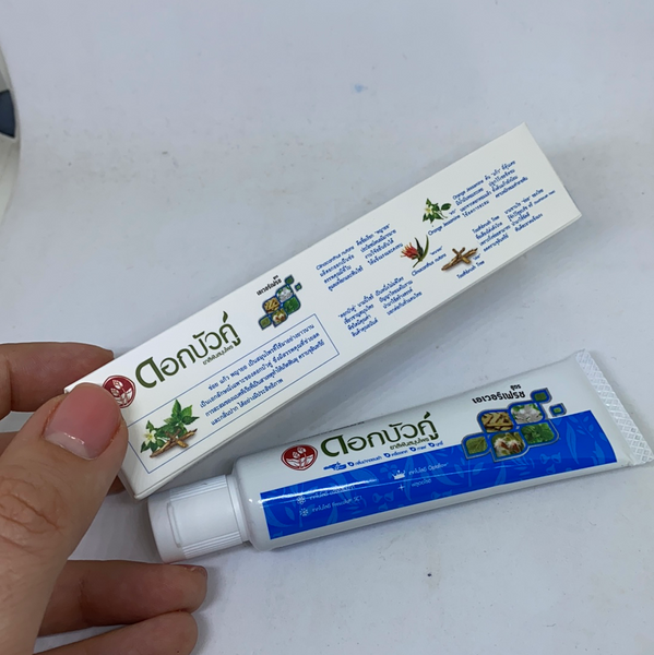 Twin Lotus Dok Bua Ku Everfresh Herbal Toothpaste 1 pack 12 pcs. * 20 g., Травяная зубная паста с натуральными ингредиентами от 4 источников неприятного запаха (упаковка 12 шт. по 20 гр.)