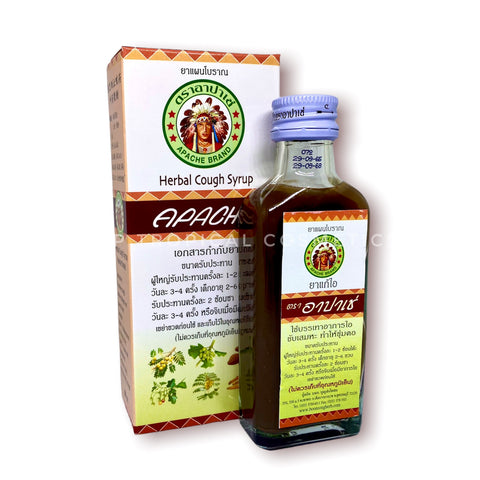 Apache Brand Herbal Cough Syrup 60 ml, Травяная микстура от кашля "Апачи" для детей и взрослых 60 мл