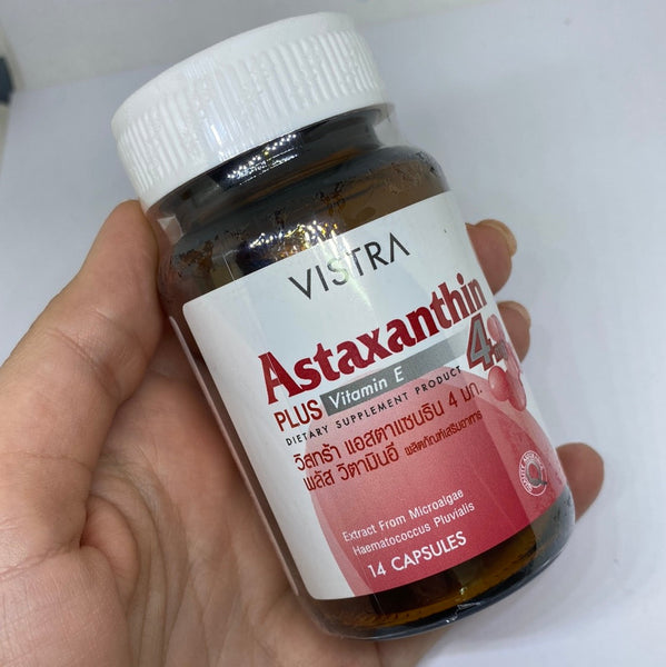 VISTRA Astaxanthin Plus Vitamin E Capsule 14 caps., Антиоксидант из красных водорослей с витамином Е 14 капс.
