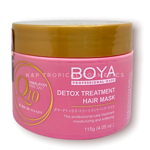 Karmart Boya Q10 Detox Treatment Hair Mask (Pink) 115 g., Восстанавливающая маска для волос с коэнзимом Q10 и гималайской солью 115 гр.