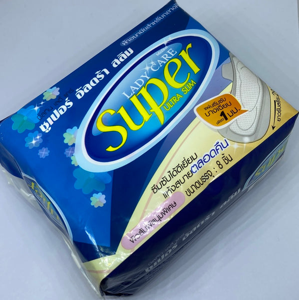Mistine Lady Care Super Ultra Slim Sanitary Napkin for Night 8 pcs., Женские ультратонкие гигиенические прокладки Lady Care "Super" ночные 8 шт.
