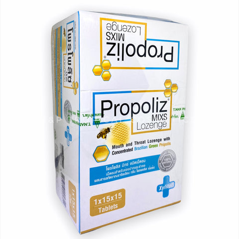 T.Man Pharma Propoliz Mixs Lozenge (1 Box) 15 pcs* 15 tablets, Леденцы от кашля с экстрактом прополиса упаковка 15 шт.