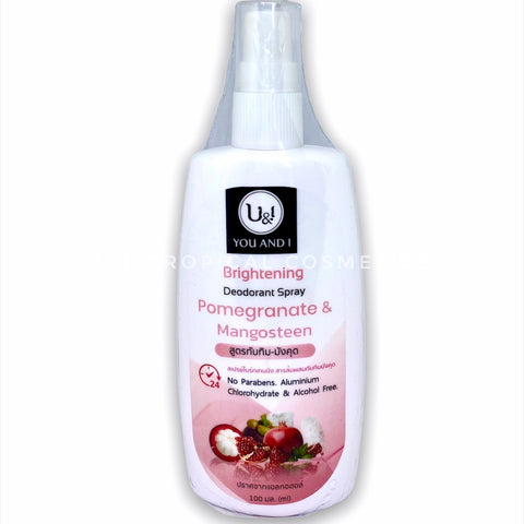 You&I Brightening Deodorant Spray Pomegranate & Mangosteen 100 ml., Кристаллический дезодорант-спрей с ароматом мангостина и граната 100 мл.